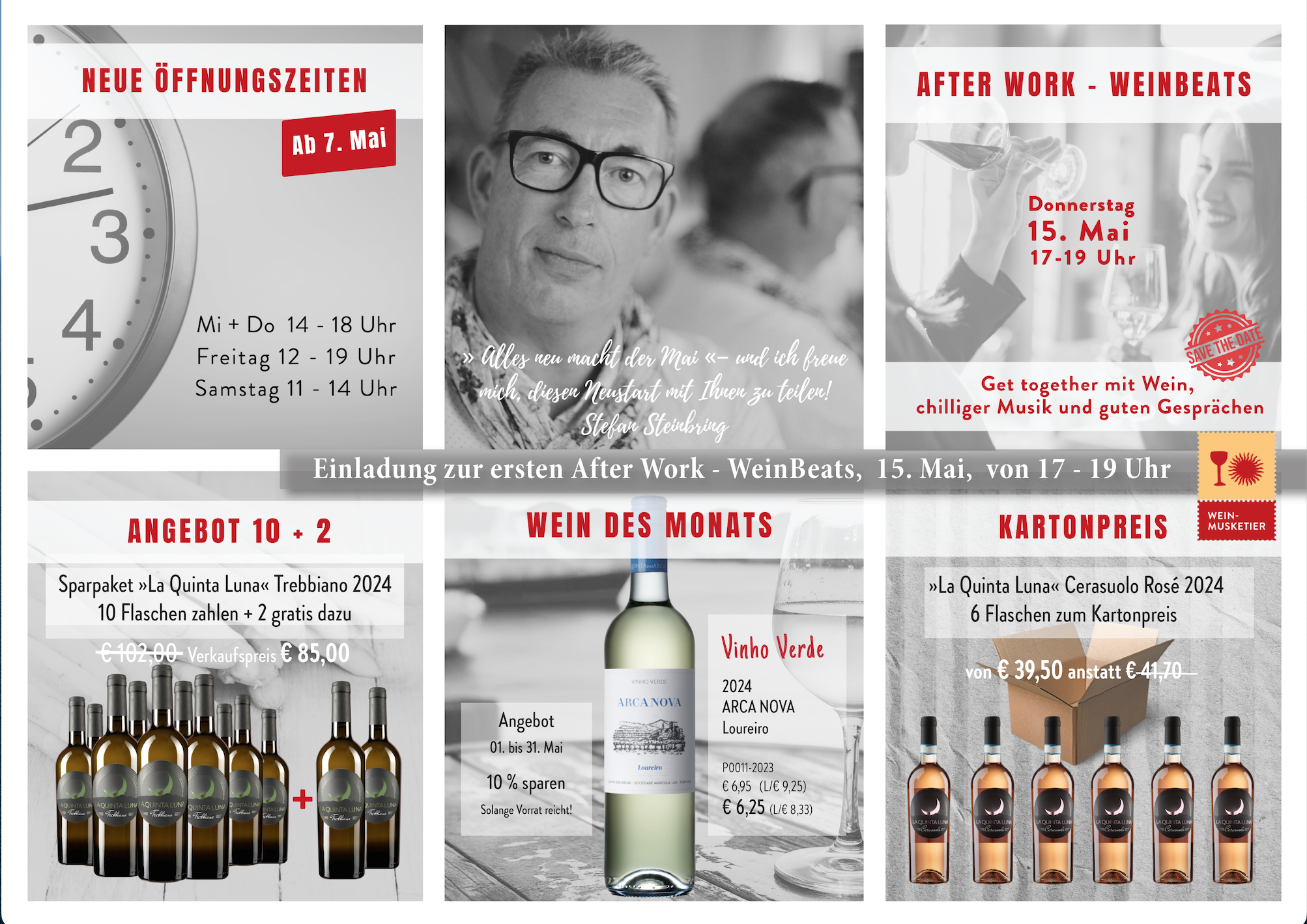 Alles neu macht der Mai - viel Neues bei WEIN-MUSKETIER München-Waldperlach